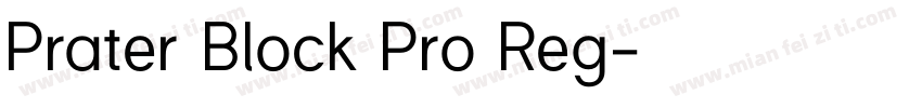 Prater Block Pro Reg字体转换